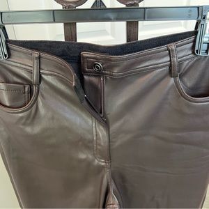 ❤️‍🔥SALE!🔥Halogen Faux leather 5 pocket pants w/ soft lining, button close NWT